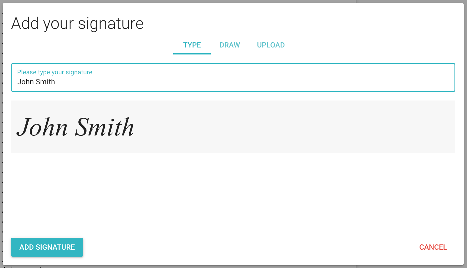 MyDocSafe electronic signature